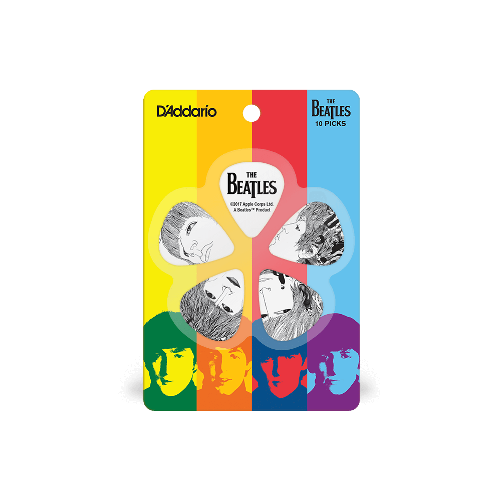 D'Addario Beatles Guitar Picks, Revolver, 10 pack, Heavy