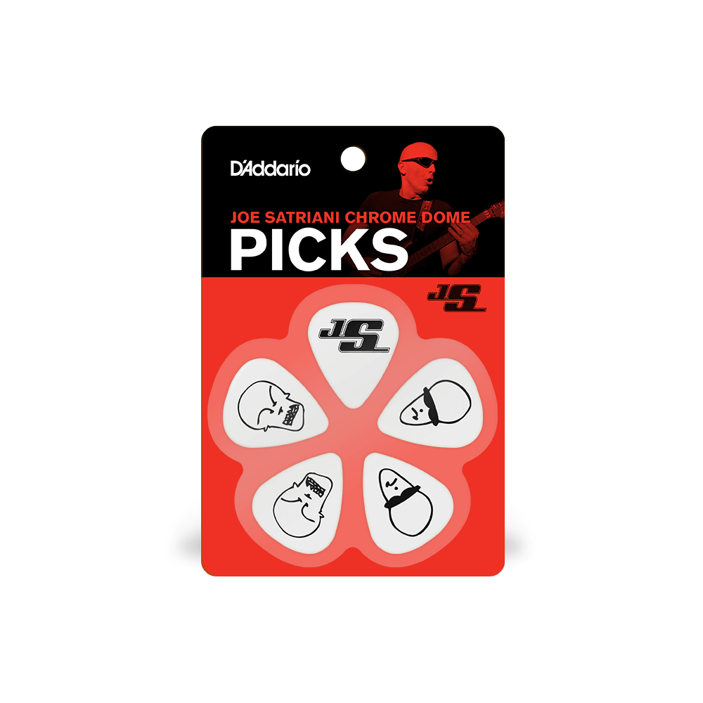 D'Addario Joe Satriani Guitar Picks, White, 10 pack, Heavy