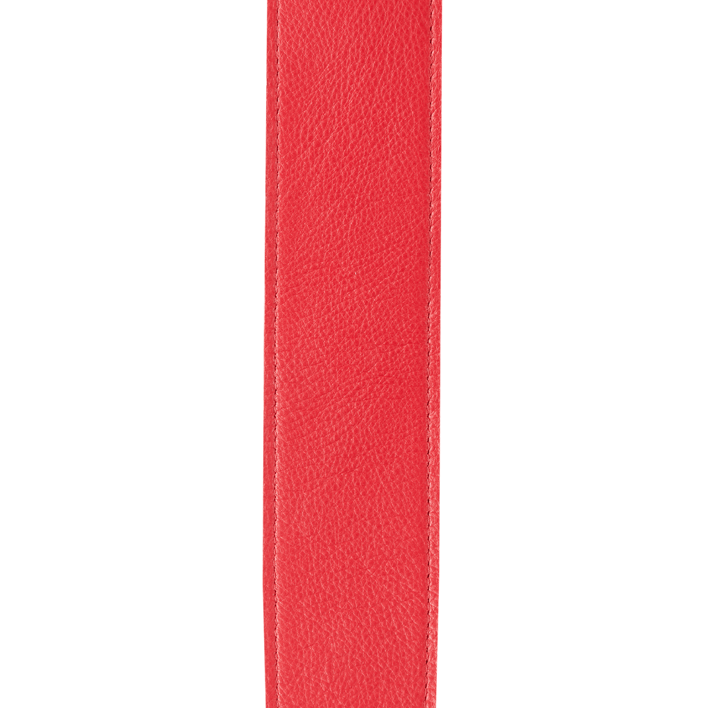 D'Addario Slim Garment Leather Guitar Strap, Red
