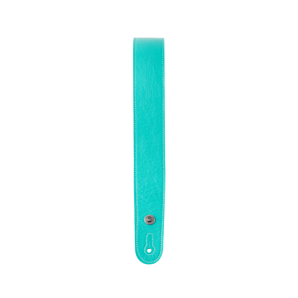 D'Addario Slim Garment Leather Guitar Strap, Teal