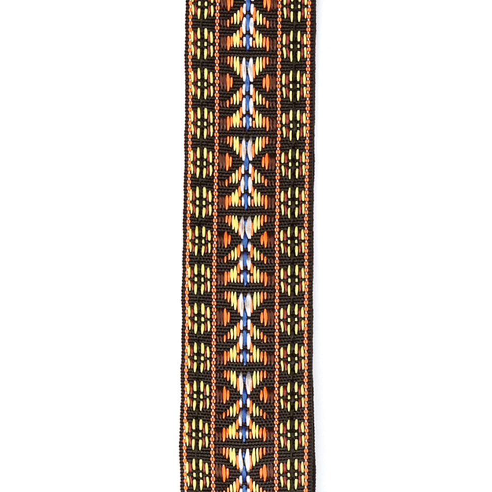 D'Addario Woven Banjo Strap, Hootenanny, Yellow and Brown