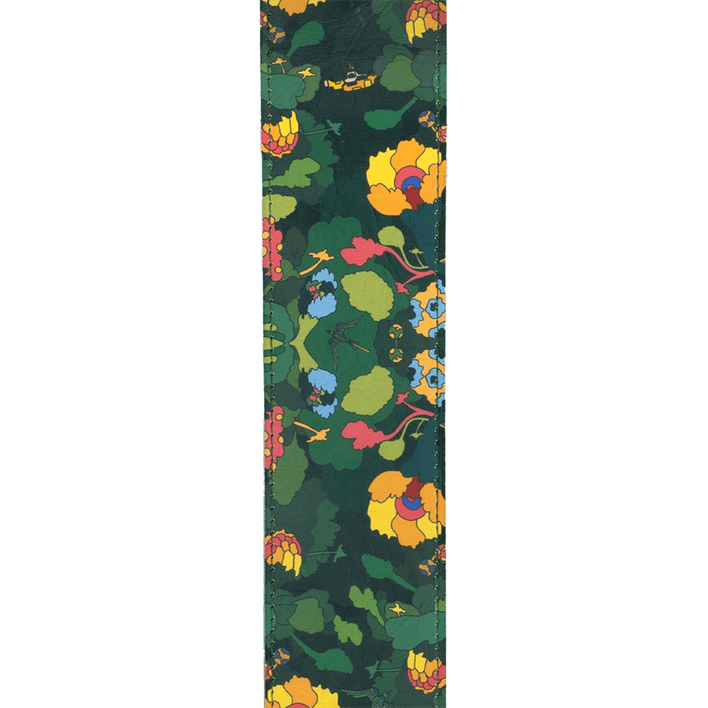 D'Addario Beatles Yellow Submarine 55th Anniversary Vinyl Guitar Strap, Pepperland Woods