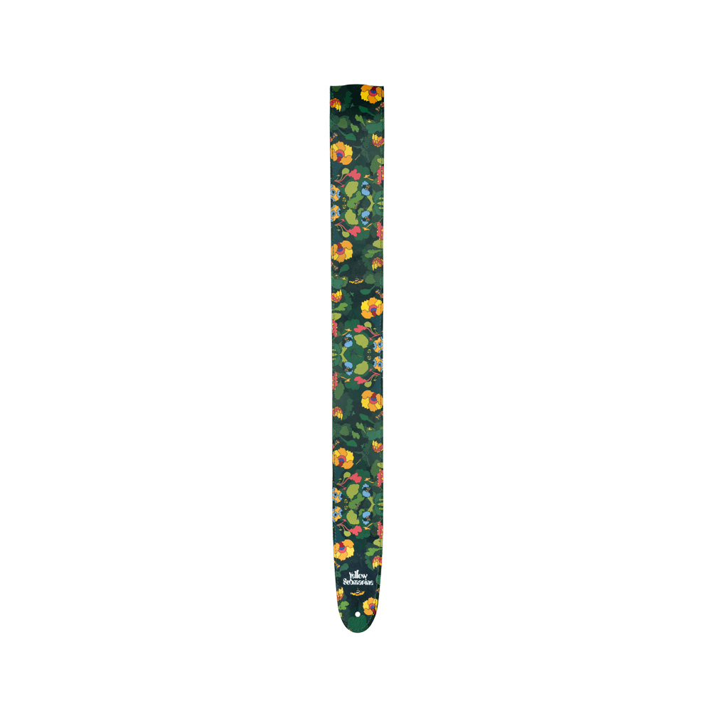 D'Addario Beatles Yellow Submarine 55th Anniversary Vinyl Guitar Strap, Pepperland Woods