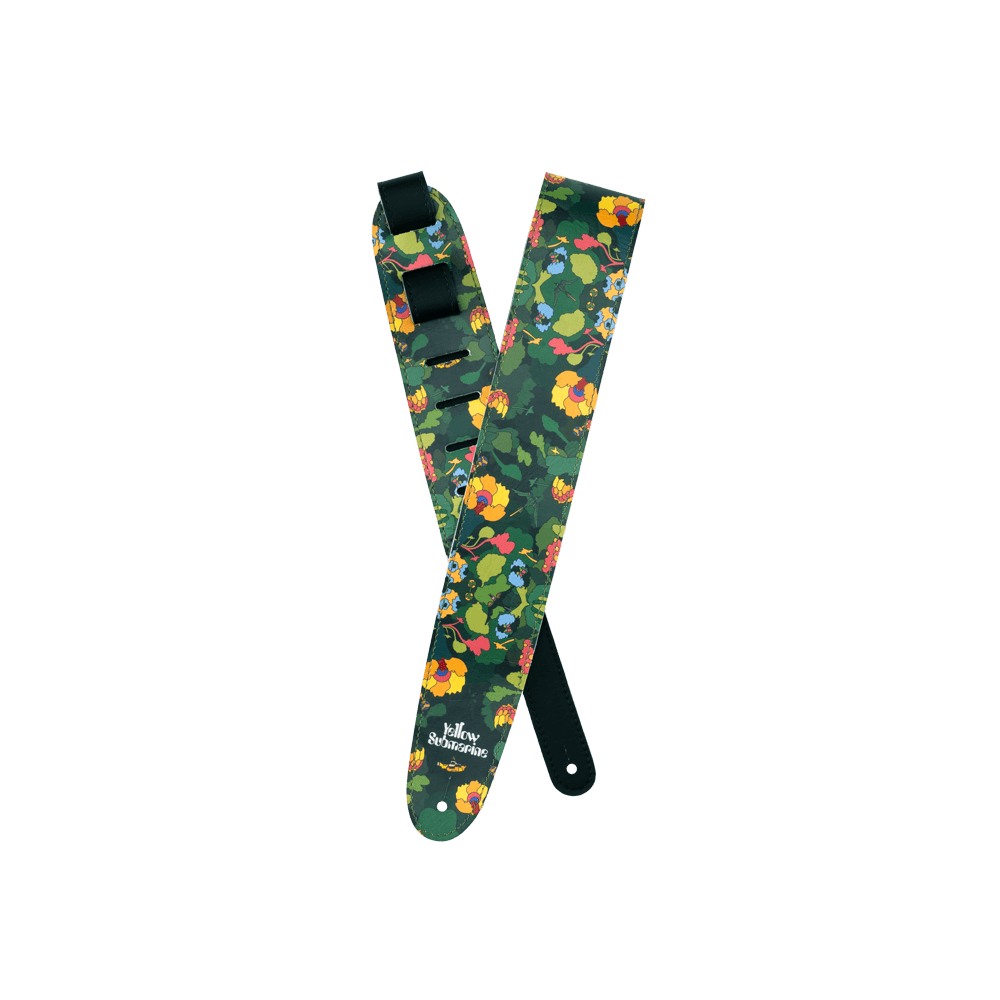 D'Addario Beatles Yellow Submarine 55th Anniversary Vinyl Guitar Strap, Pepperland Woods
