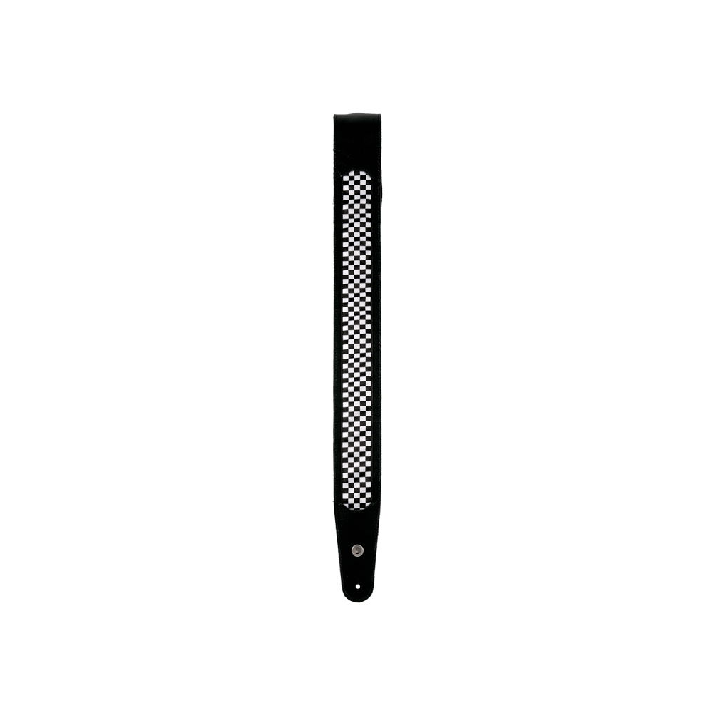 Hybrid Leather Guitar Strap, Checkered