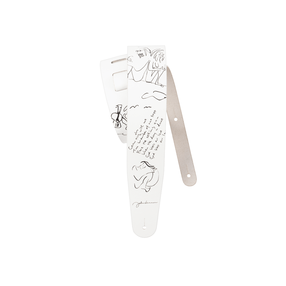 D'Addario Lennon Art Series Leather Strap, John & Yoko