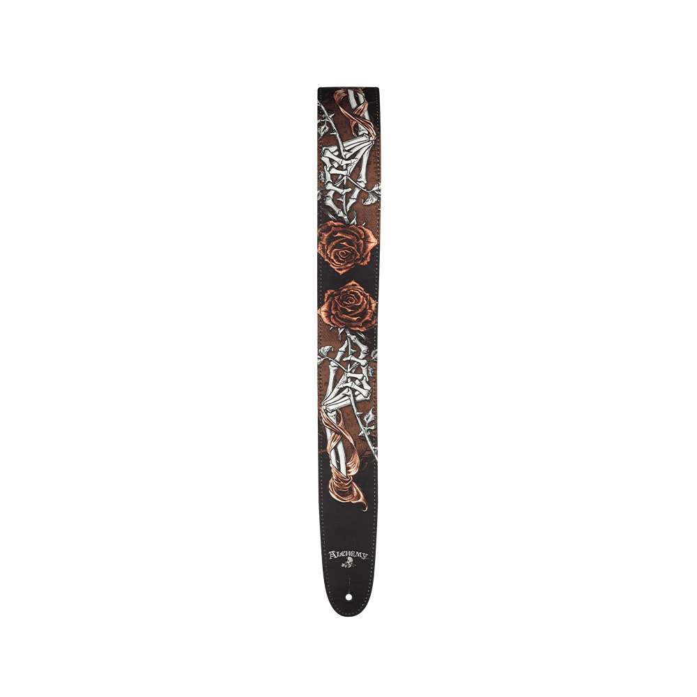 D'Addario Alchemy Leather Guitar Strap, Cryptorosa