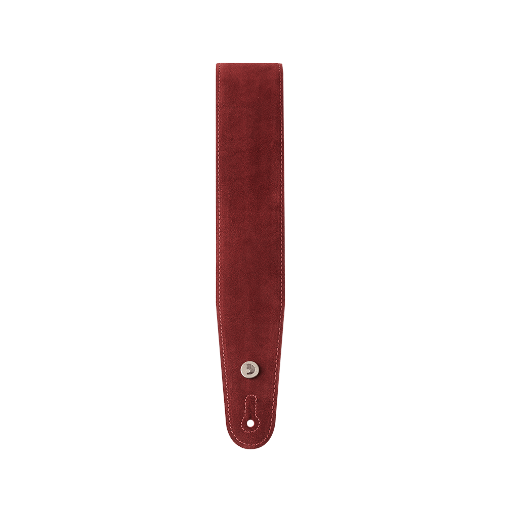 D'Addario Suede Guitar Strap, Burgundy