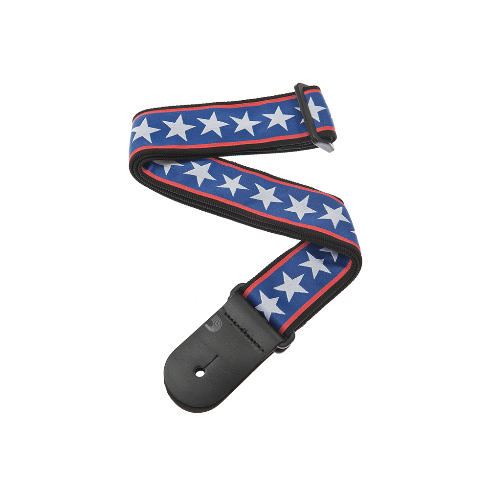 D'Addario Woven Guitar Strap, Stars & Stripes