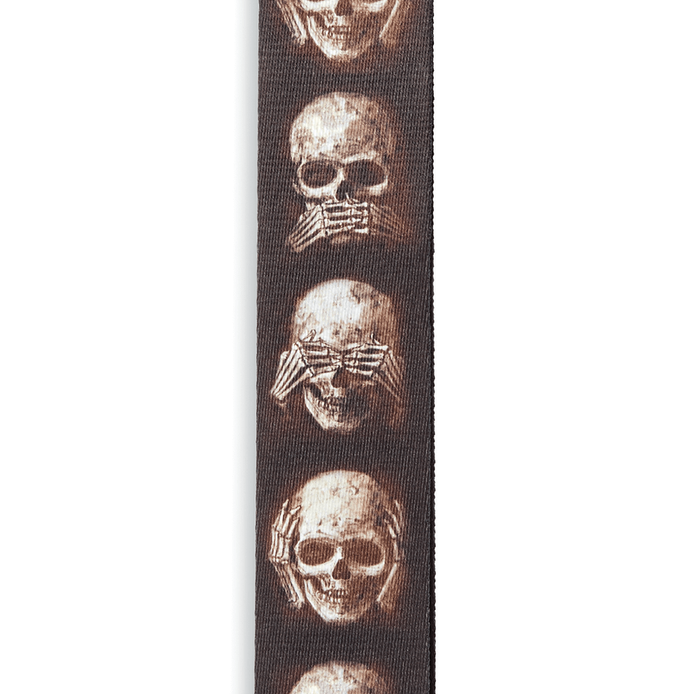 D'Addario Alchemy Planet Lock Guitar Strap, Muted Skulls