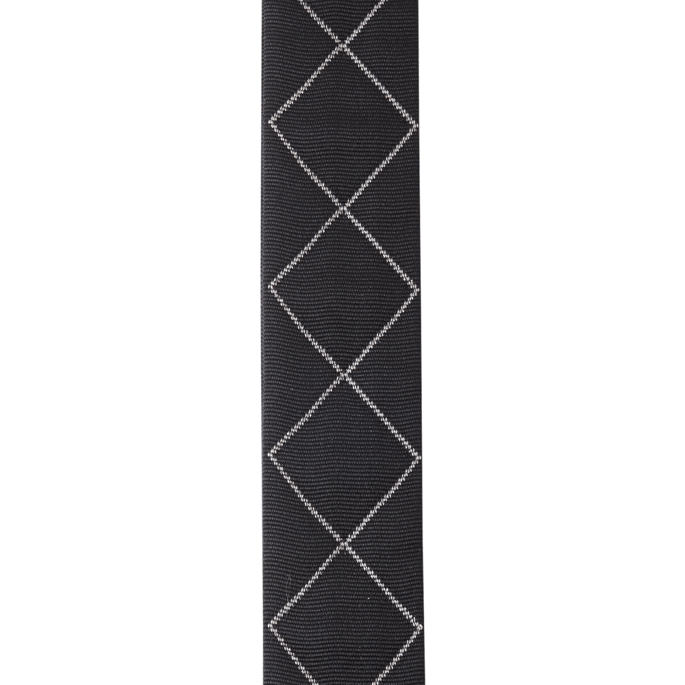 D'Addario Auto Lock Guitar Strap, Black Padded Diamonds