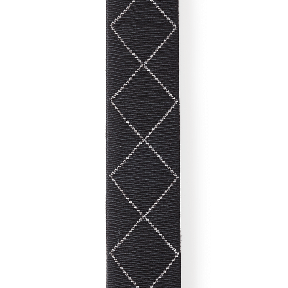 D'Addario Auto Lock Guitar Strap, Black Padded Diamonds