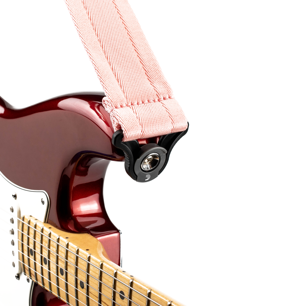 D'Addario Auto Lock Guitar Strap, New Rose