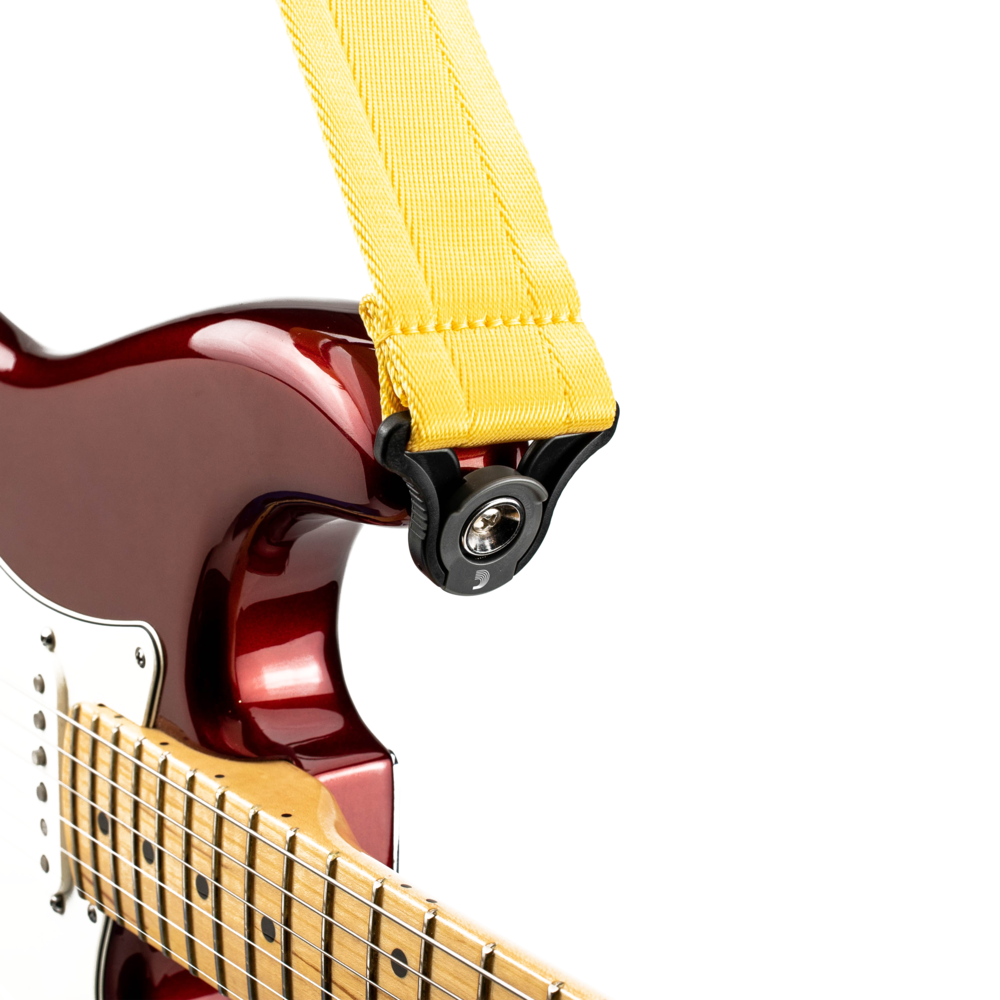 D'Addario Auto Lock Guitar Strap, Mellow Yellow