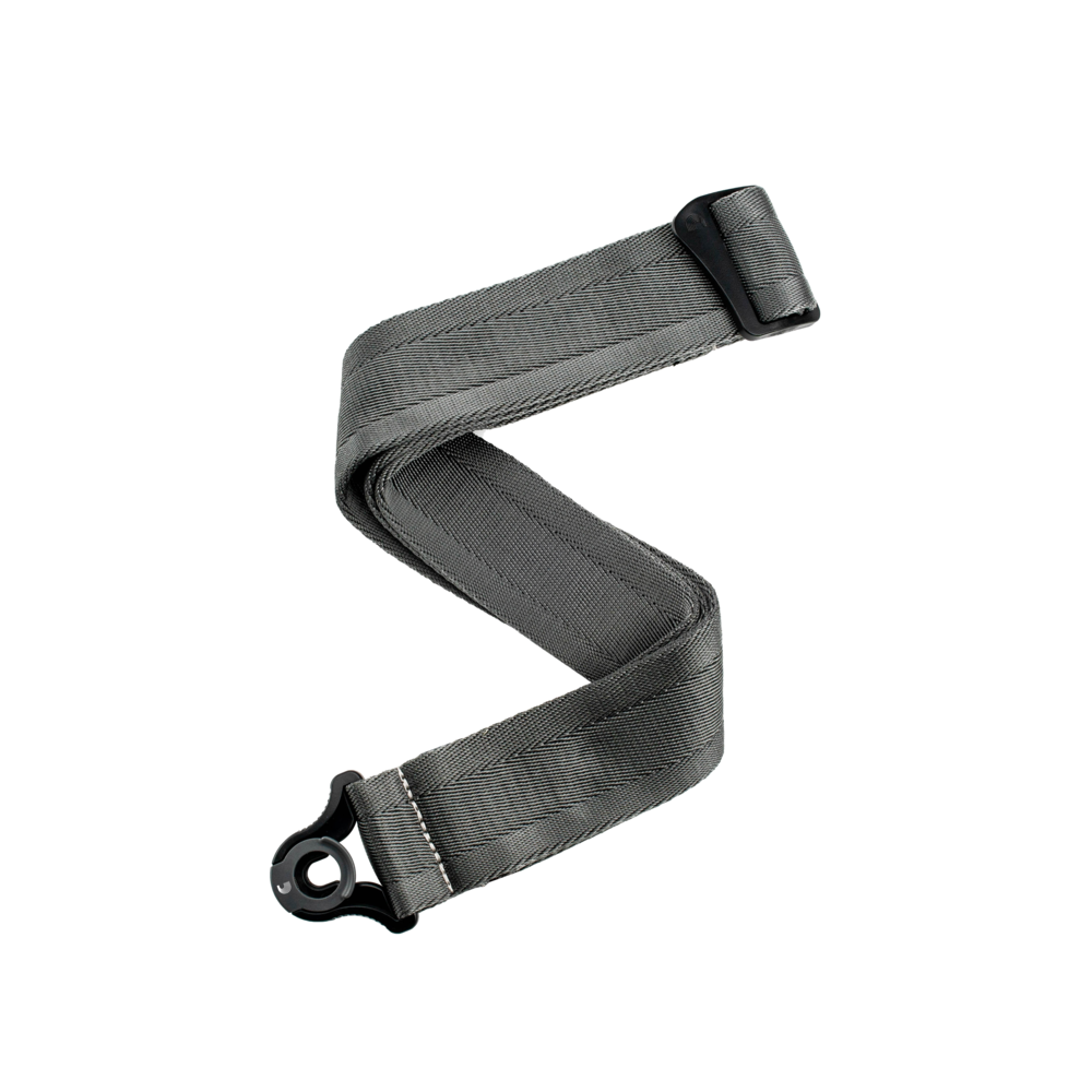 D'Addario Auto Lock Guitar Strap, Metal Grey