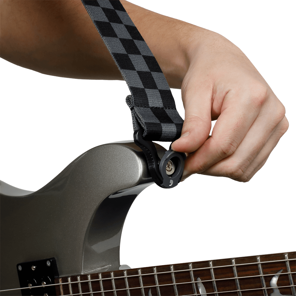 D'Addario Auto Lock Guitar Strap, Checkerboard