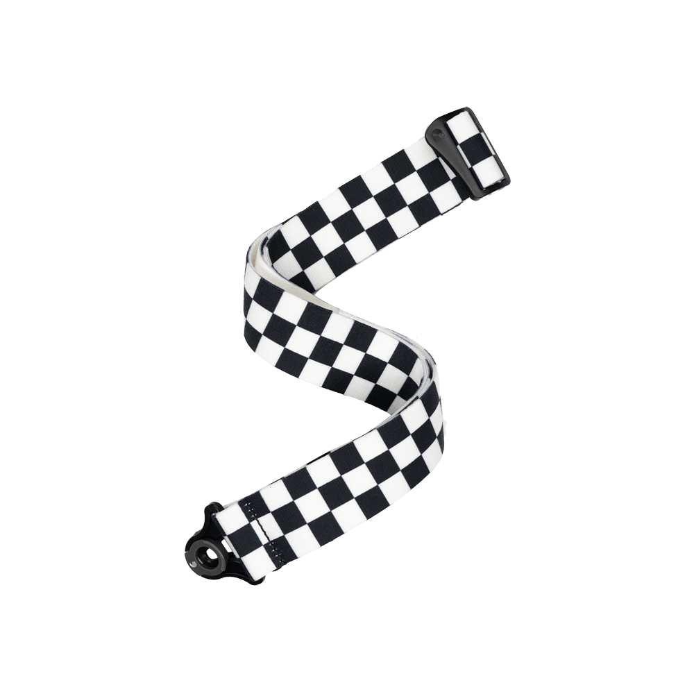 D'Addario Auto Lock Guitar Strap, Skater Checkerboard