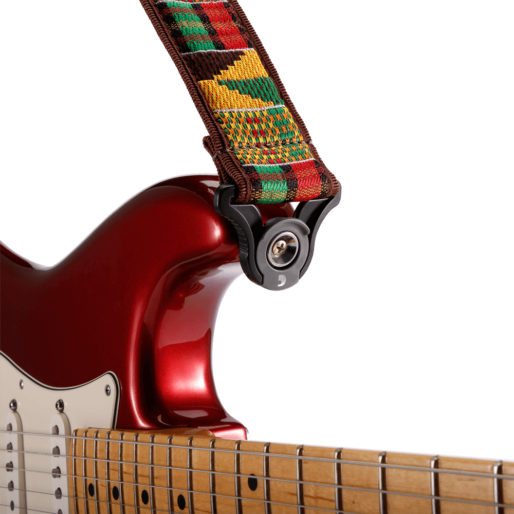 D'Addario Auto Lock Guitar Strap, African Weave