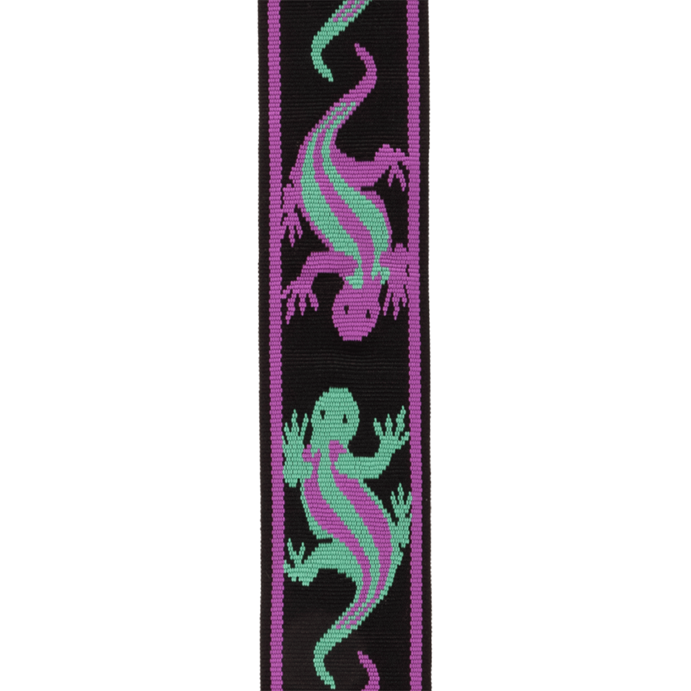 D'Addario Auto Lock Vintage Planet Waves, Lizards Green/Purple