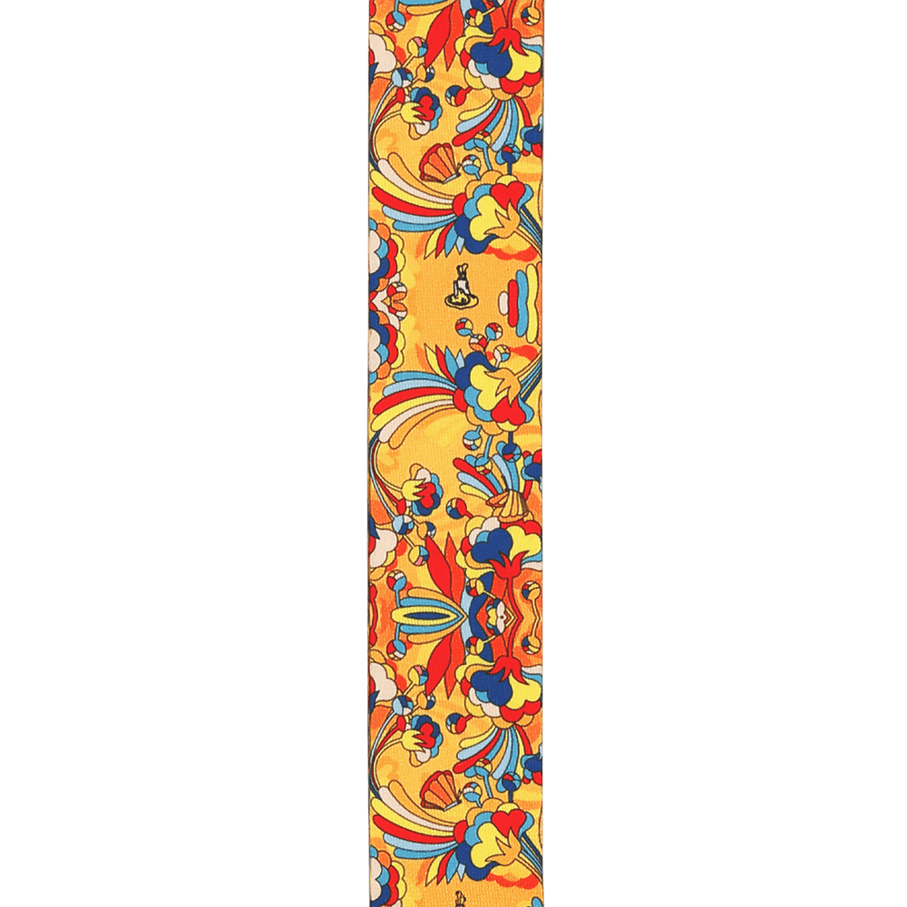D'Addario Beatles Yellow Submarine 55th Anniversary Polyester Guitar Strap, Primrose Prairie