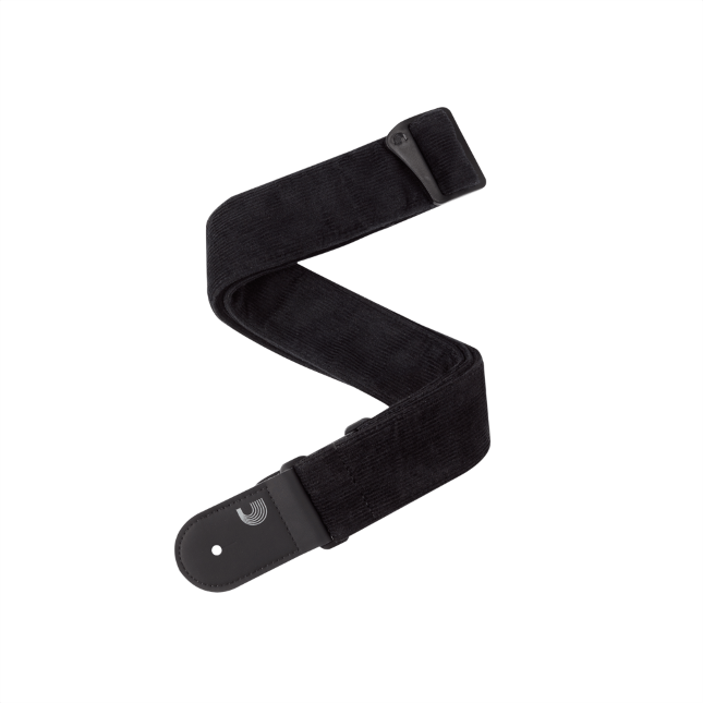 D'Addario Corduroy Woven Guitar Strap , Black