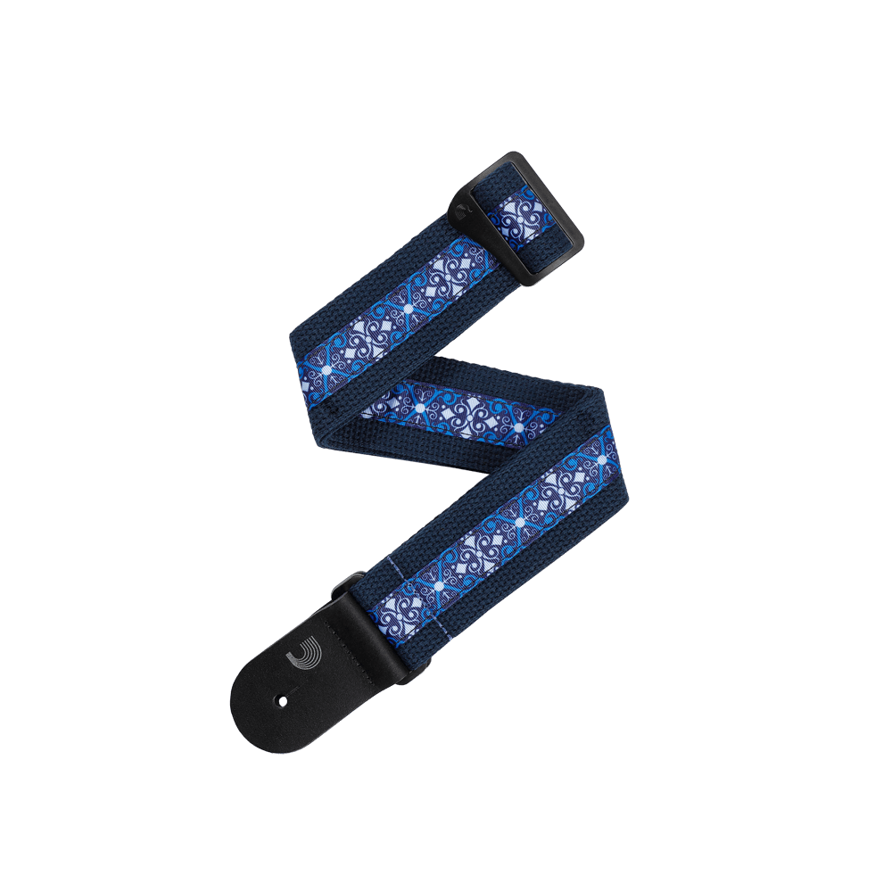 Deluxe Cotton Guitar Strap, Blue