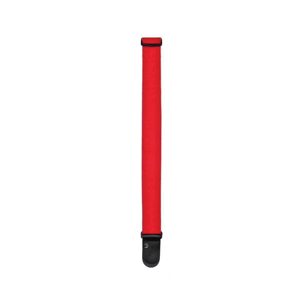 D'Addario Cotton Guitar Strap, Red