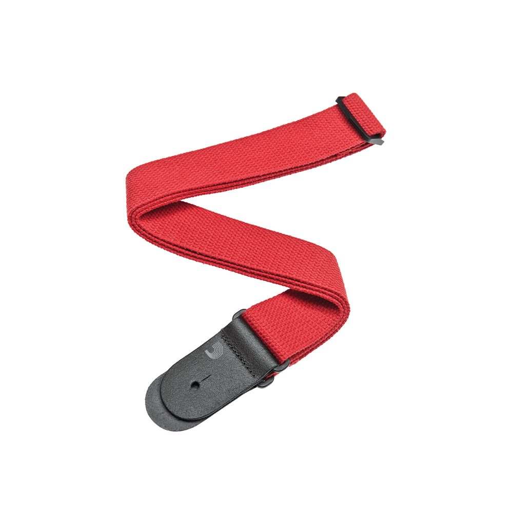 D'Addario Cotton Guitar Strap, Red