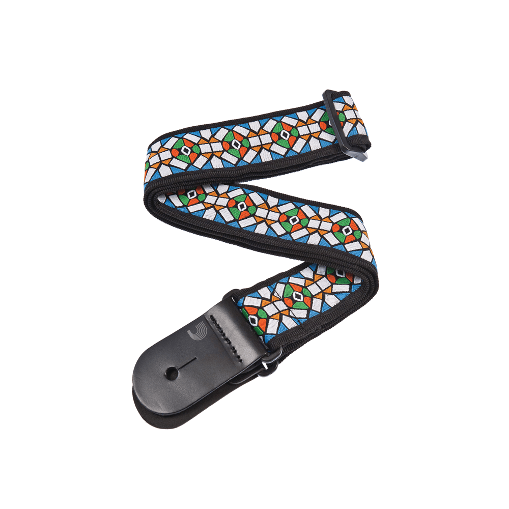 D'Addario Woven Guitar Strap, Stained Glass