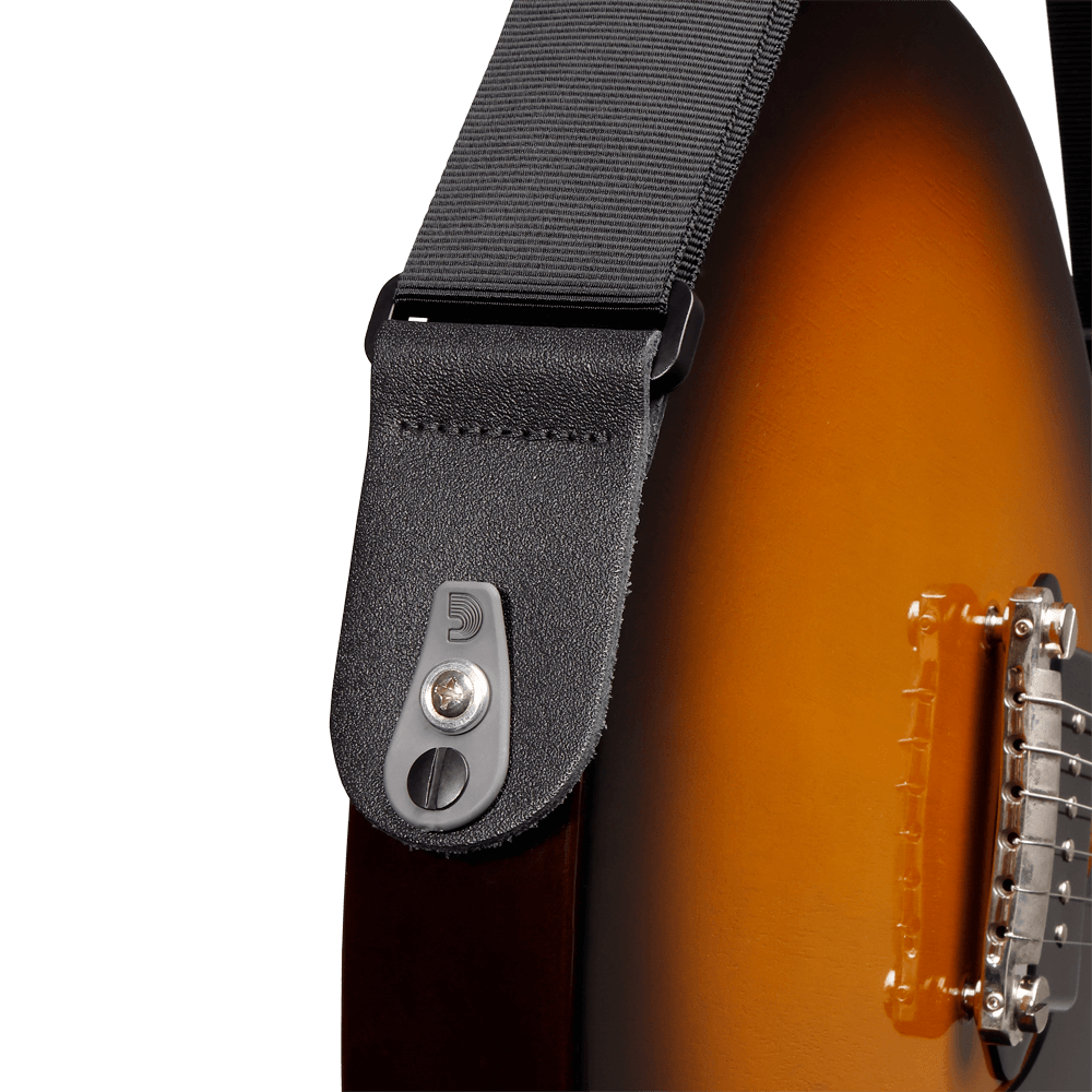 D'Addario Pad Lock Guitar Strap, Black