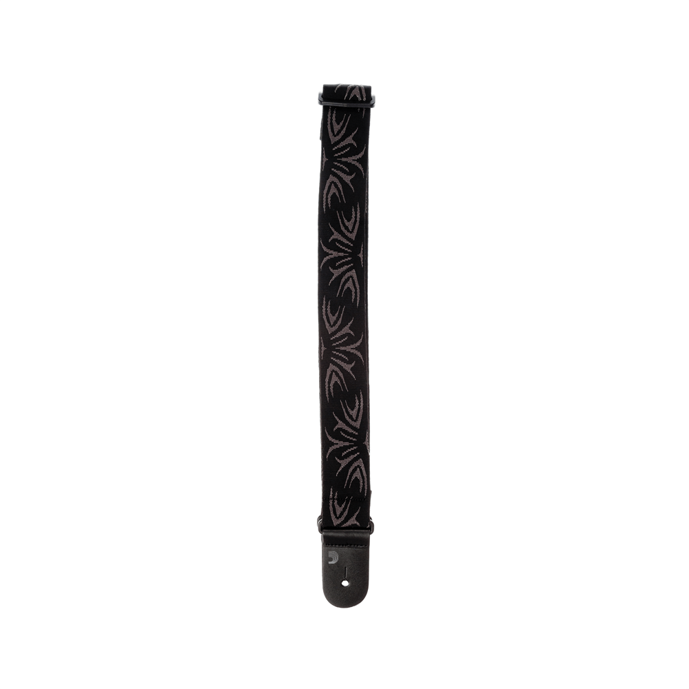 D'Addario Woven Guitar Strap, Black/Grey Tattoo