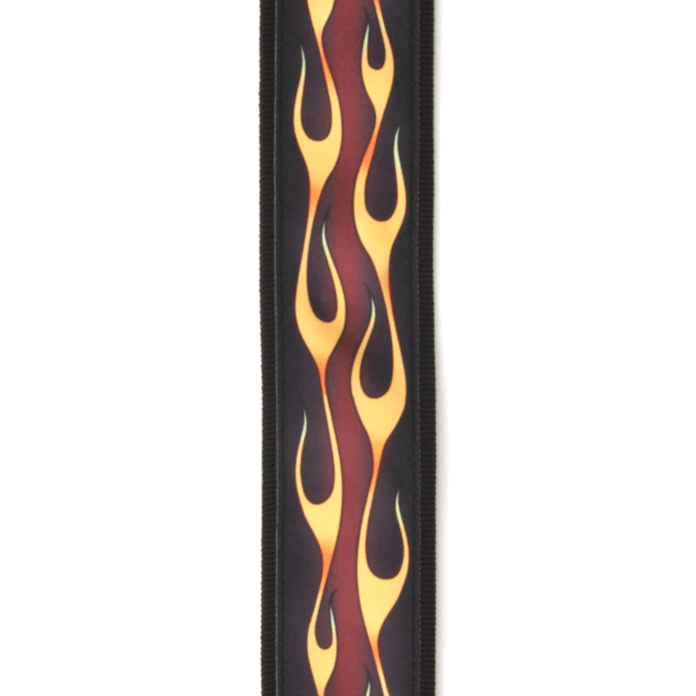D'Addario Hot Rod Flame Guitar Strap, Red