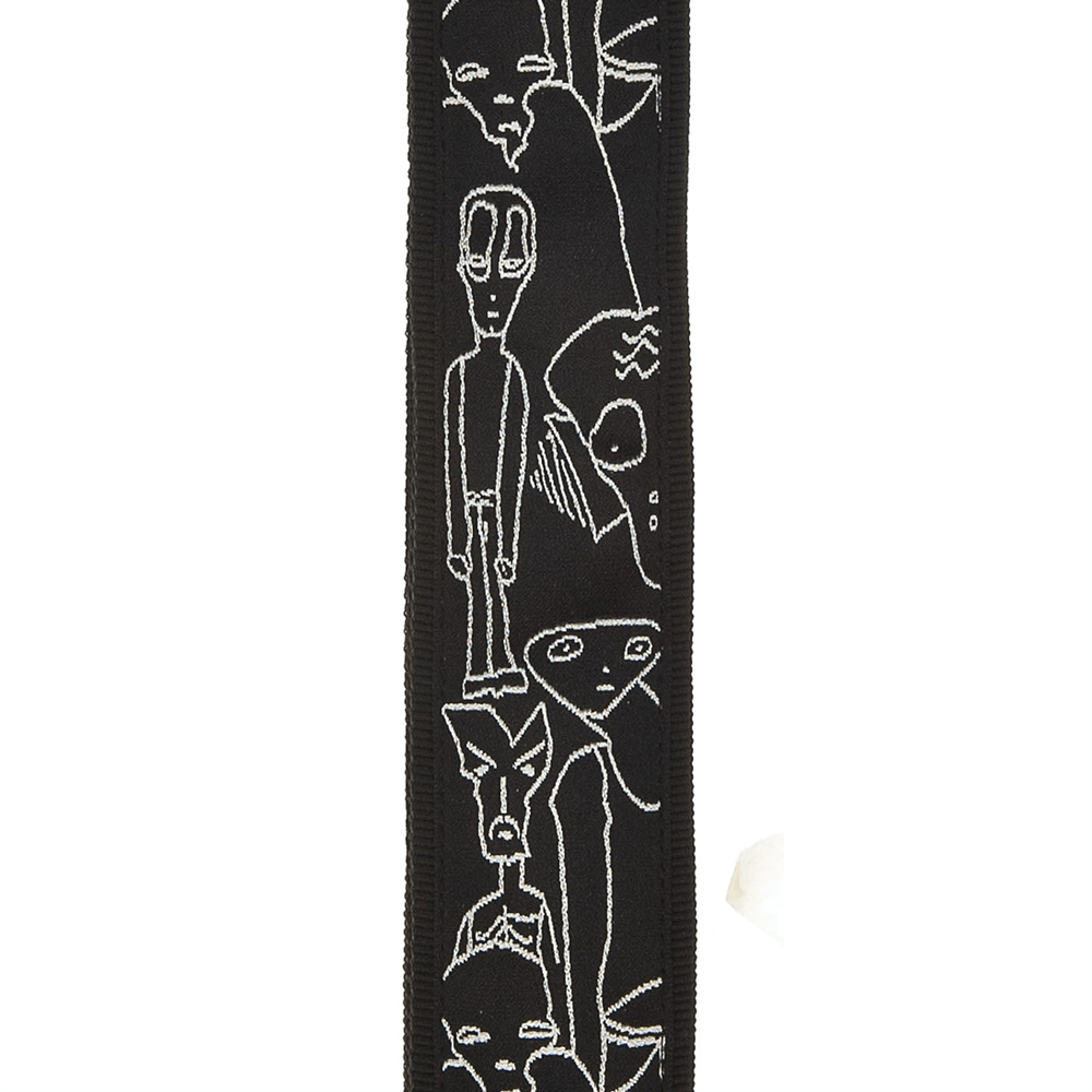 D'Addario Joe Satriani Guitar Strap, Silver Sketches
