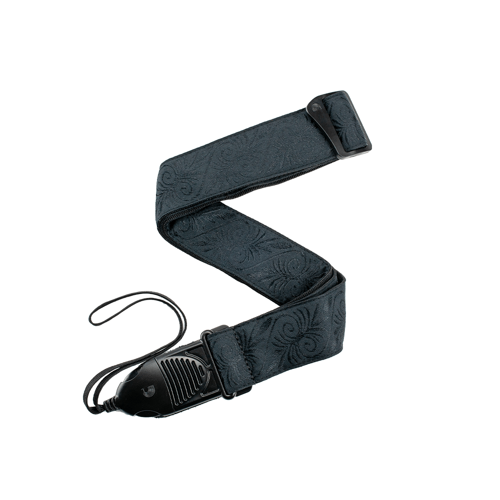 Acoustic Quick Release Black Swirls Strap Accessories D'Addario