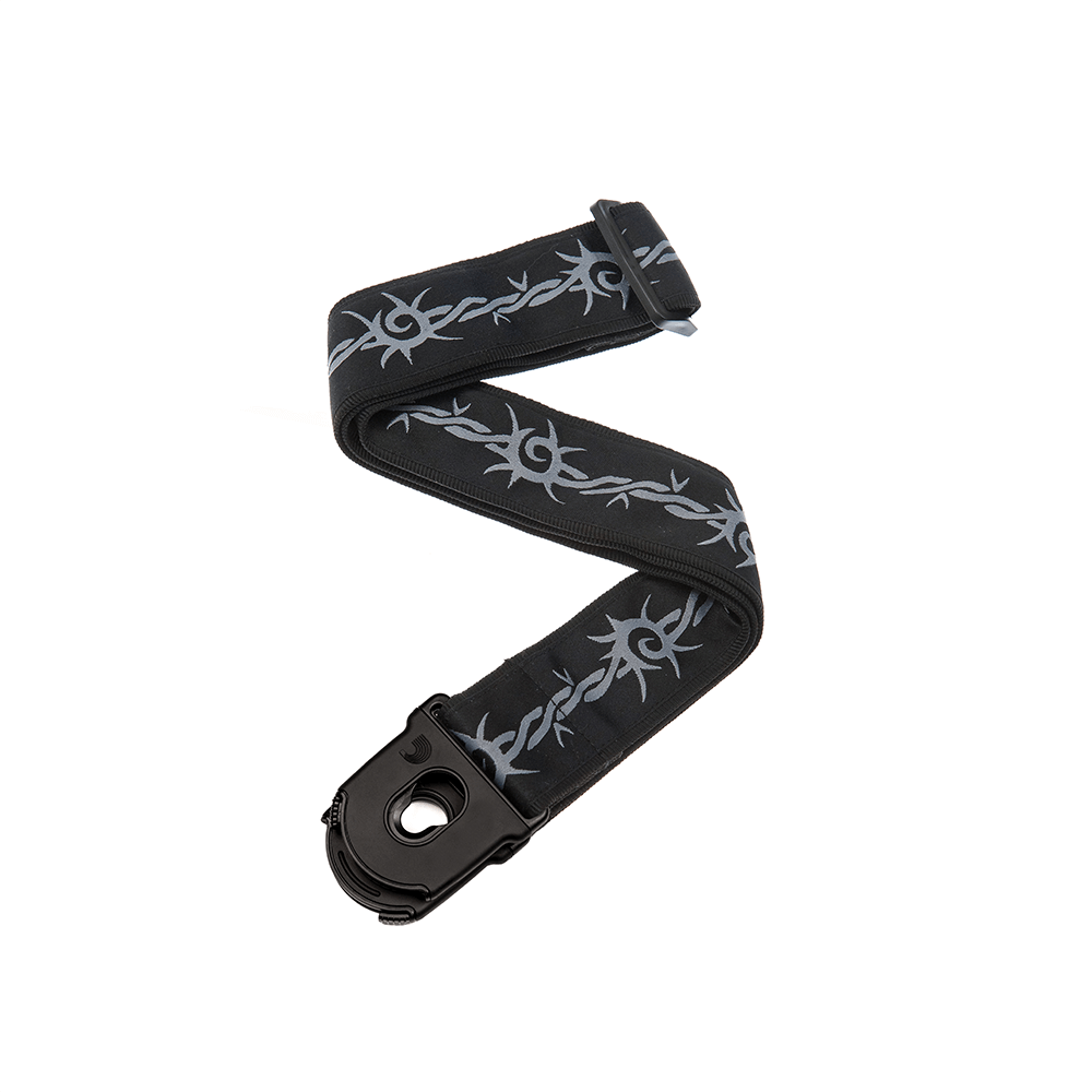 D'Addario Planet Lock Guitar Strap, Barbed Wire