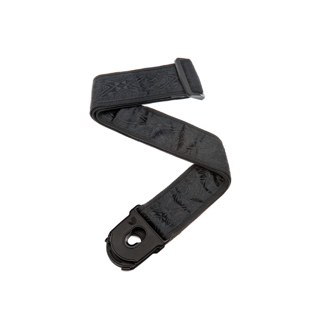 Planet Lock Locking Guitar Strap, Black Satin