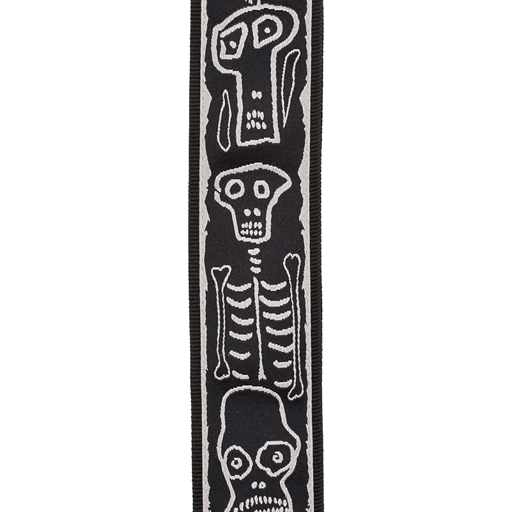 D'Addario Joe Satriani Planet Lock Guitar Strap, Skull N Bones