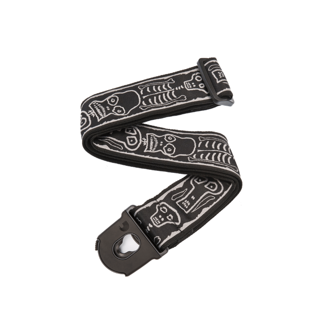 Joe Satriani Planet Lock Guitar Strap, Skull N Bones
