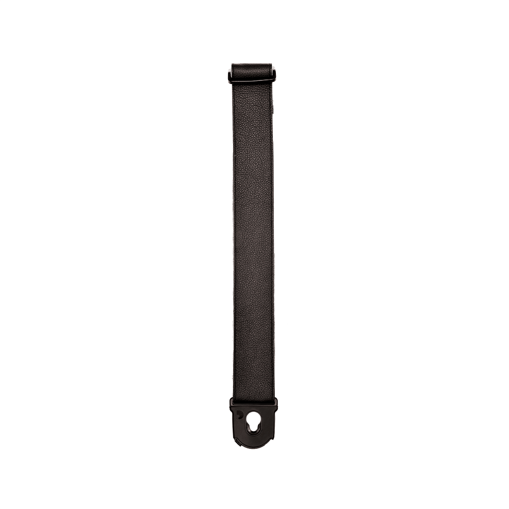 D'Addario Planet Lock Leather Guitar Strap, Black