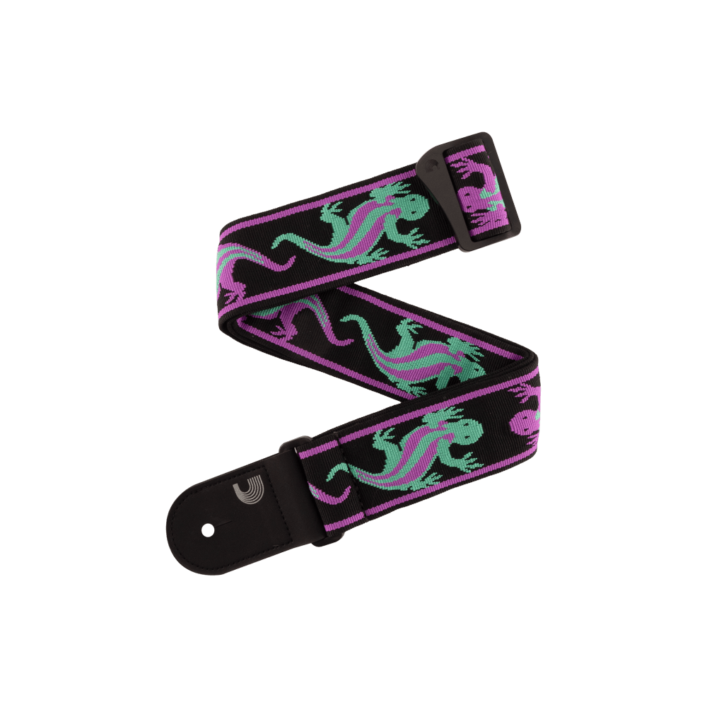 D'Addario Vintage Planet Waves Lizards, Green/Purple