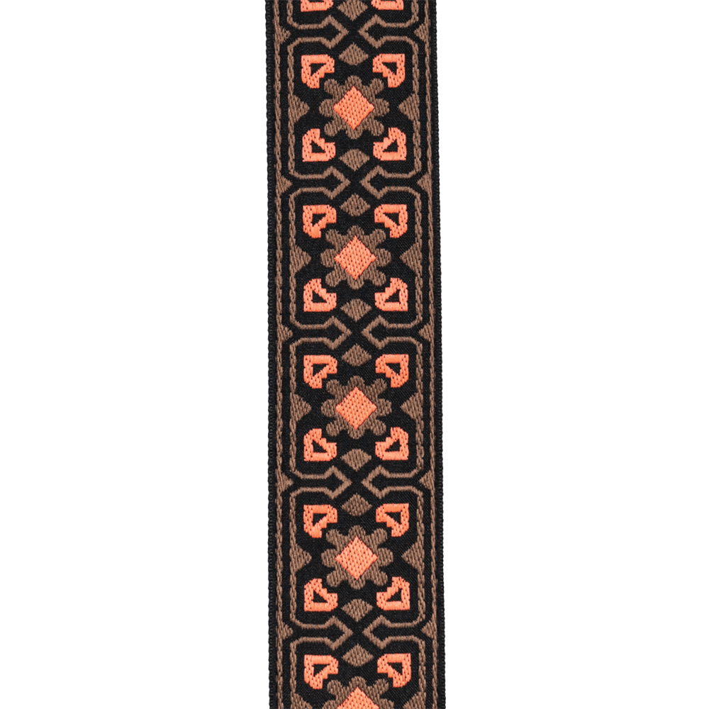 D'Addario Eco Woven Guitar Strap, Brown & Orange