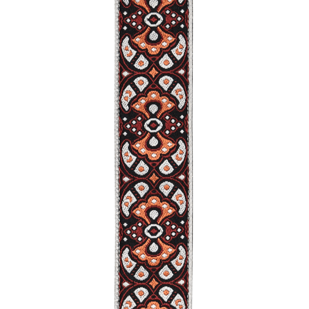 D'Addario Eco Woven Guitar Strap, Red & Orange