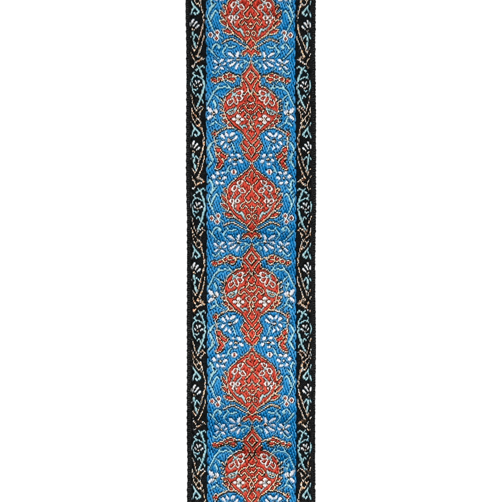 D'Addario Eco Woven Guitar Strap, Blue & Orange