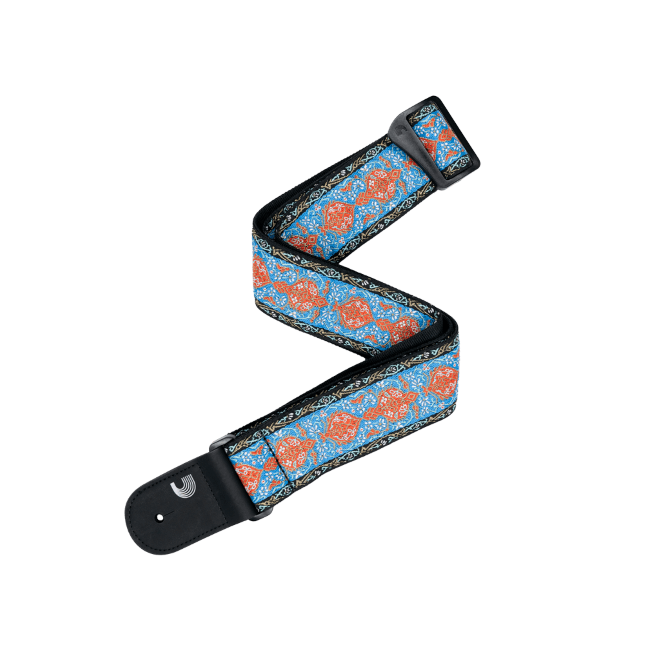 Eco Woven Guitar Strap, Blue &amp; Orange