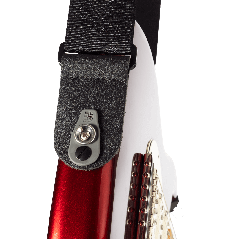 D'Addario Pad Lock Woven Guitar Strap, Monterey Black Tubular
