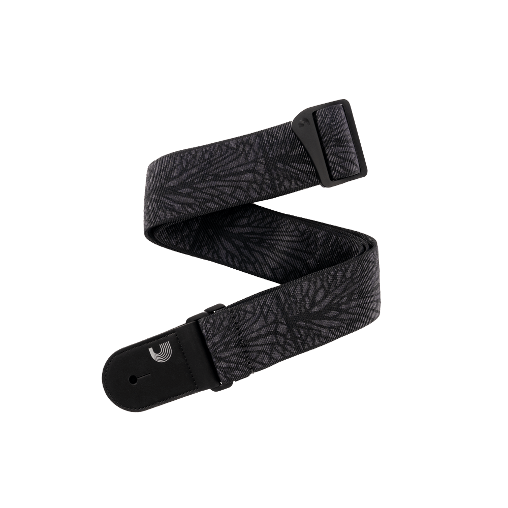 D'Addario Woven Guitar Strap, Lightning Black Tubular