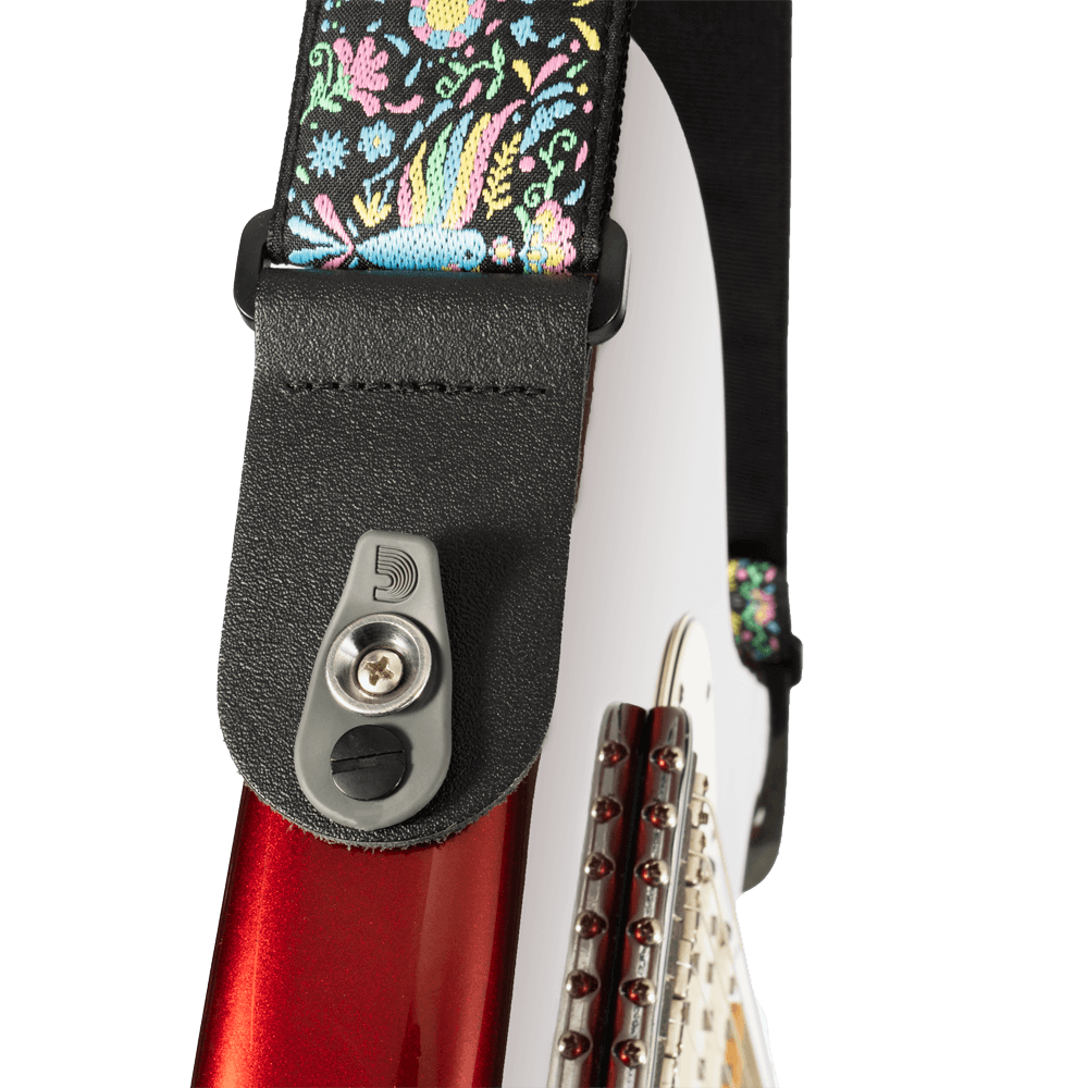 D'Addario Pad Lock Woven Guitar Strap, Phoenix Dream