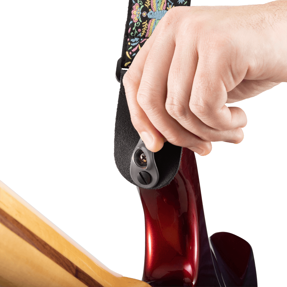 D'Addario Pad Lock Woven Guitar Strap, Phoenix Dream