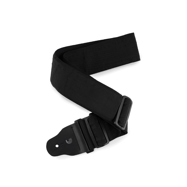 D&#39;Addario Bass Guitar Strap w/ Internal Pad, Black, 3 inches wide
