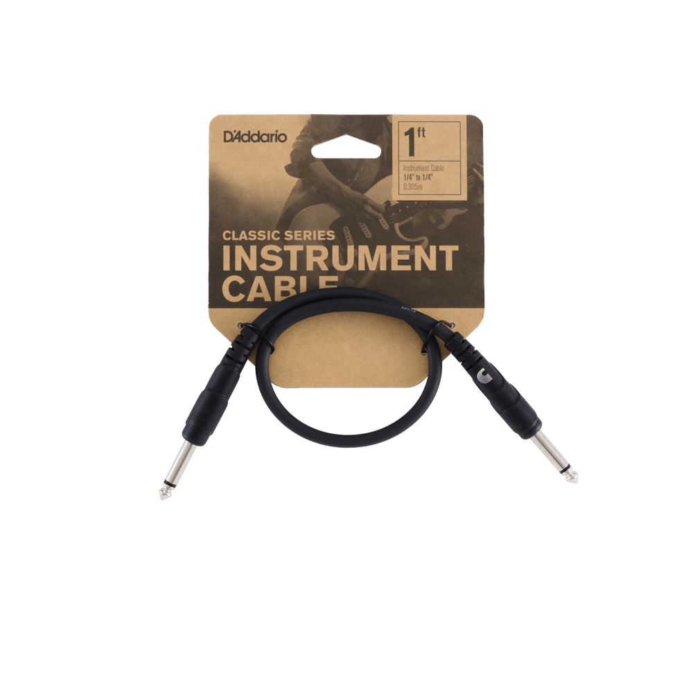 D'Addario Classic Series Patch Cable, 1 Foot